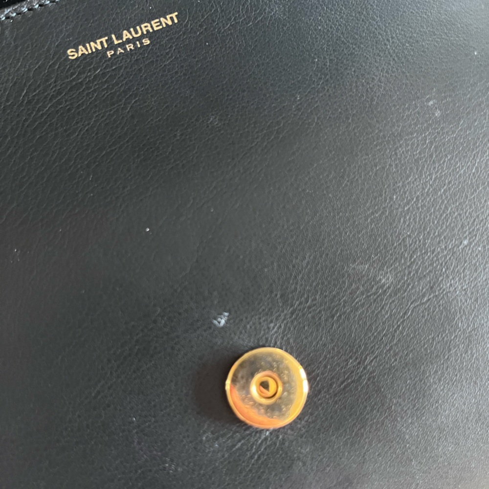 Black Y-Accented YSL Clutch - Picture 12 of 17